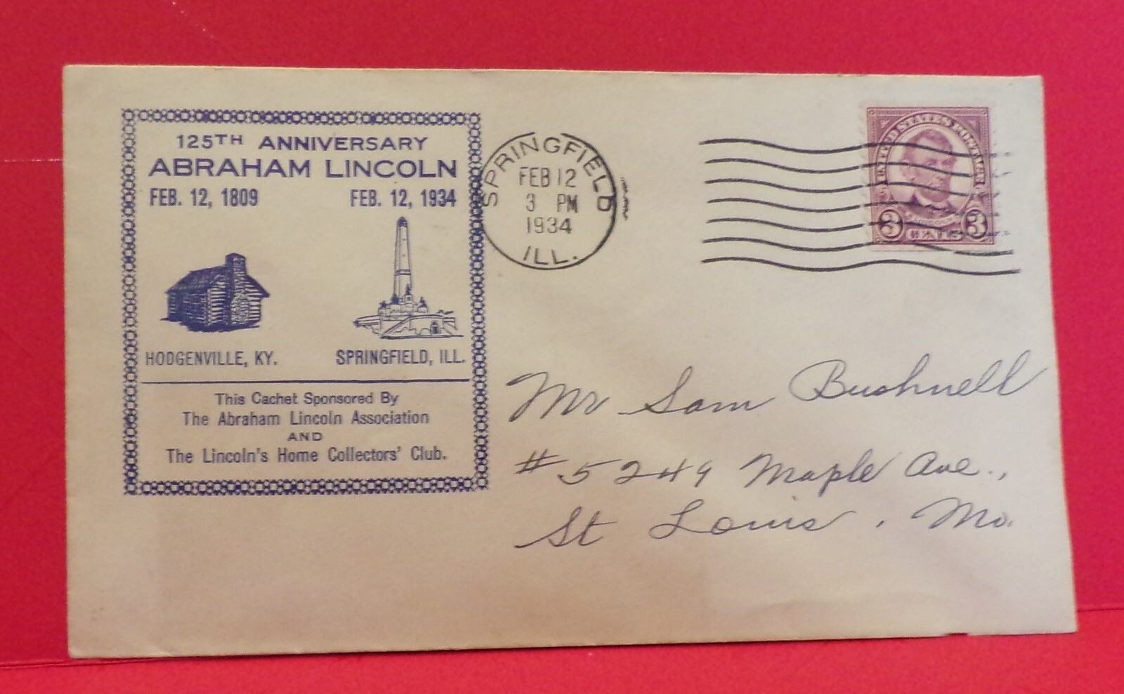 Stamps – 125th Anniversary, Abraham Lincoln , Hodgenville, KY – Springfield, IL,