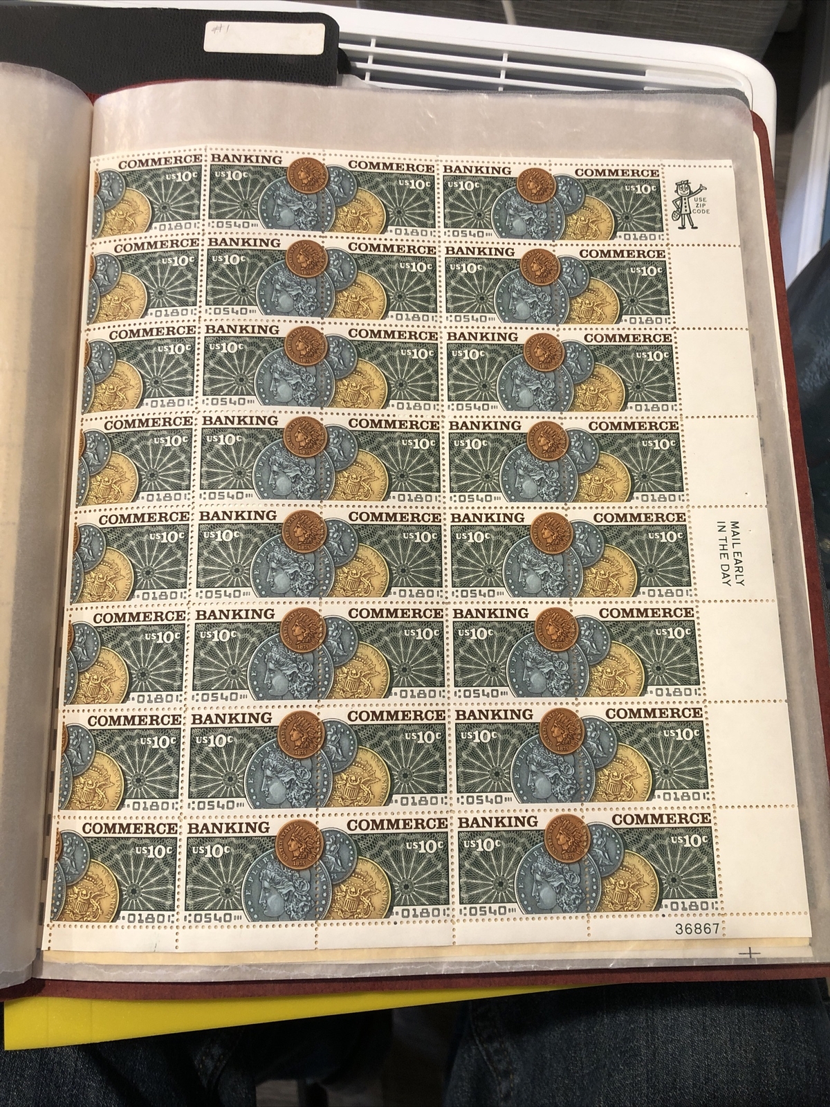 Scott # 1577 – 1578 10 Cent Banking & Commerce Mint Sheet U.S. Postage Stamp