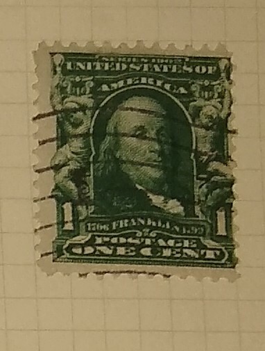 Benjamin Franklin Stamp 1¢ denomination