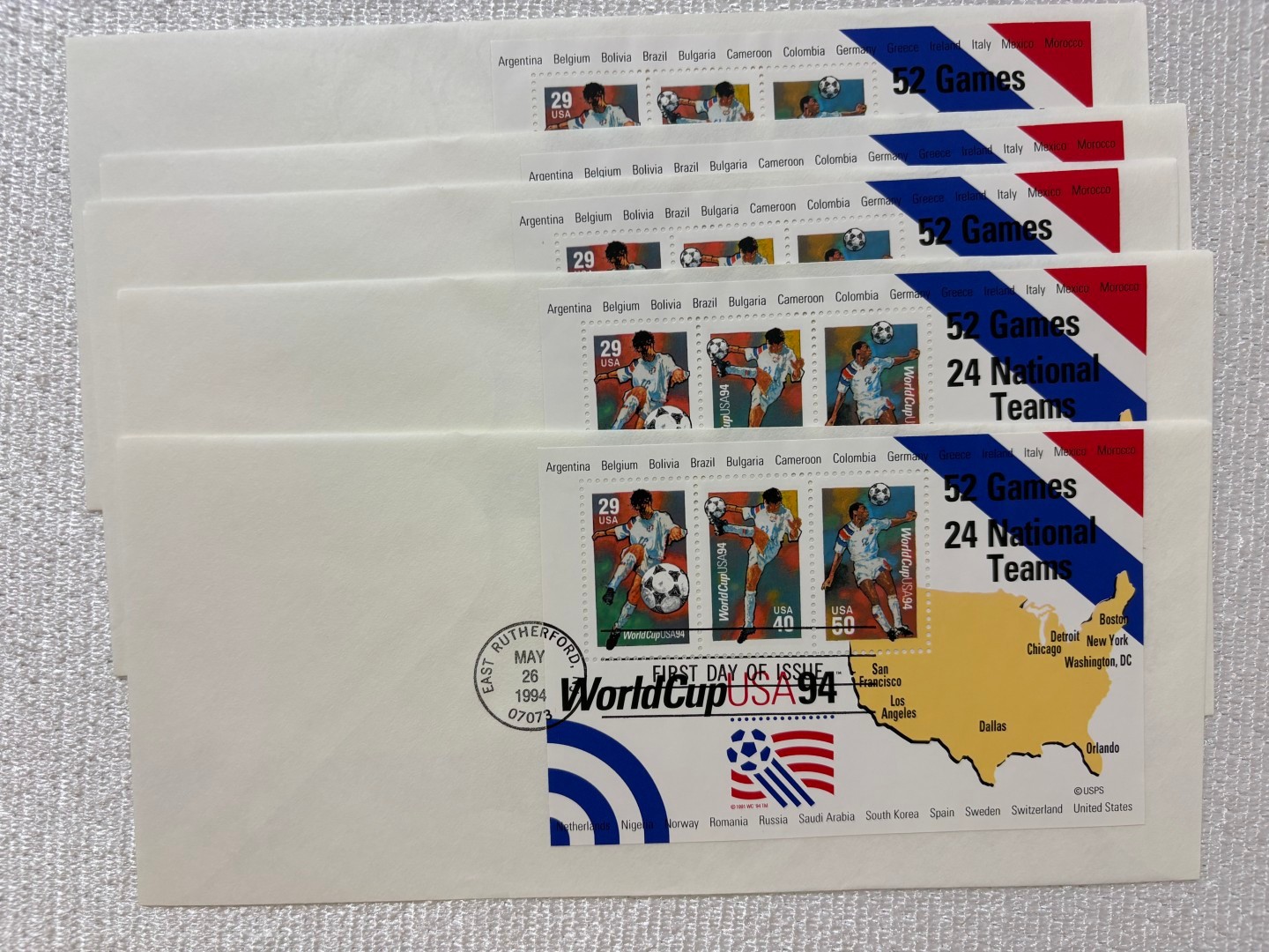 Huge 1990s USPS Commemorative Stamp & First Day Cover Collection – 28-Piece Lot!