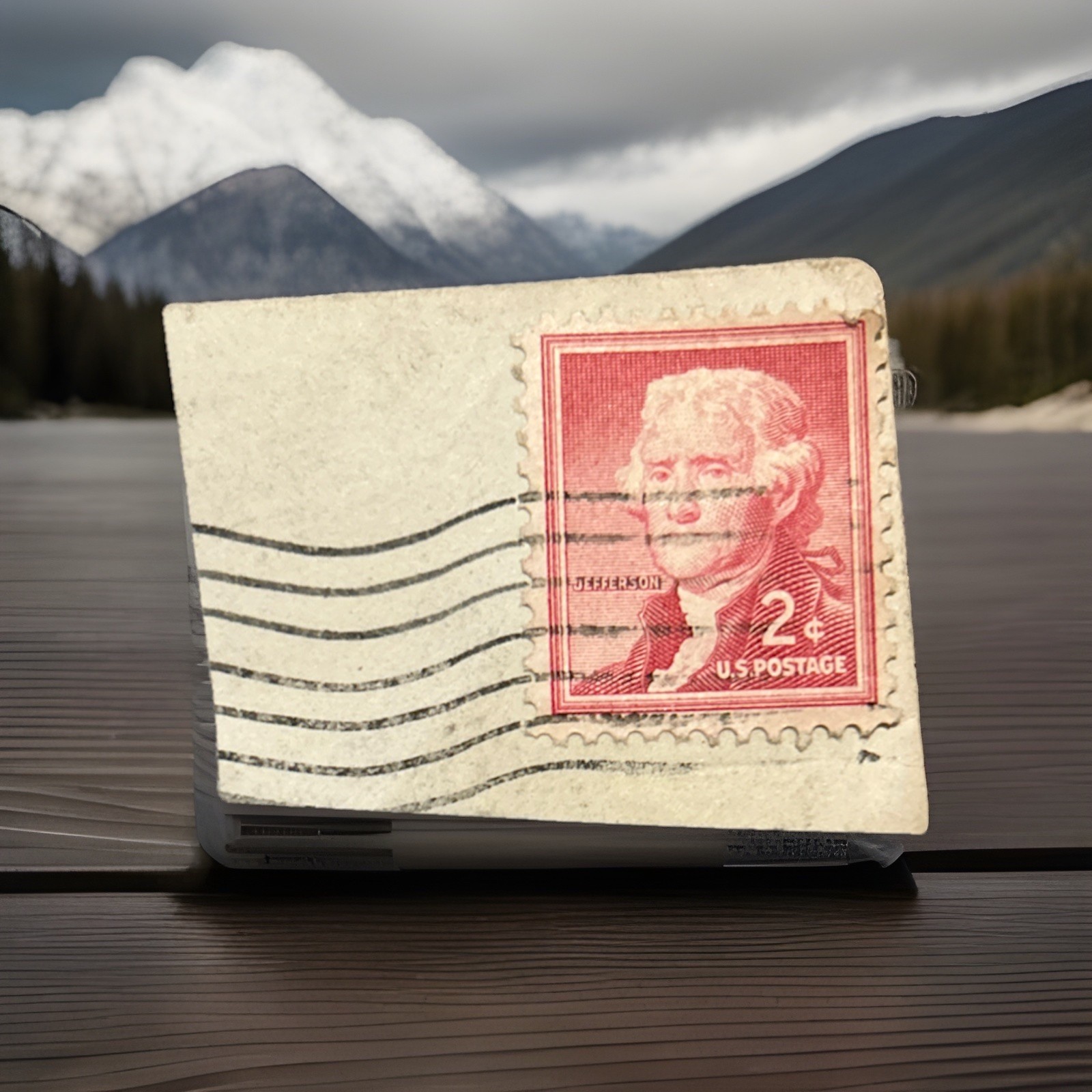 1/2 c Benjamin Franklin postal stamp