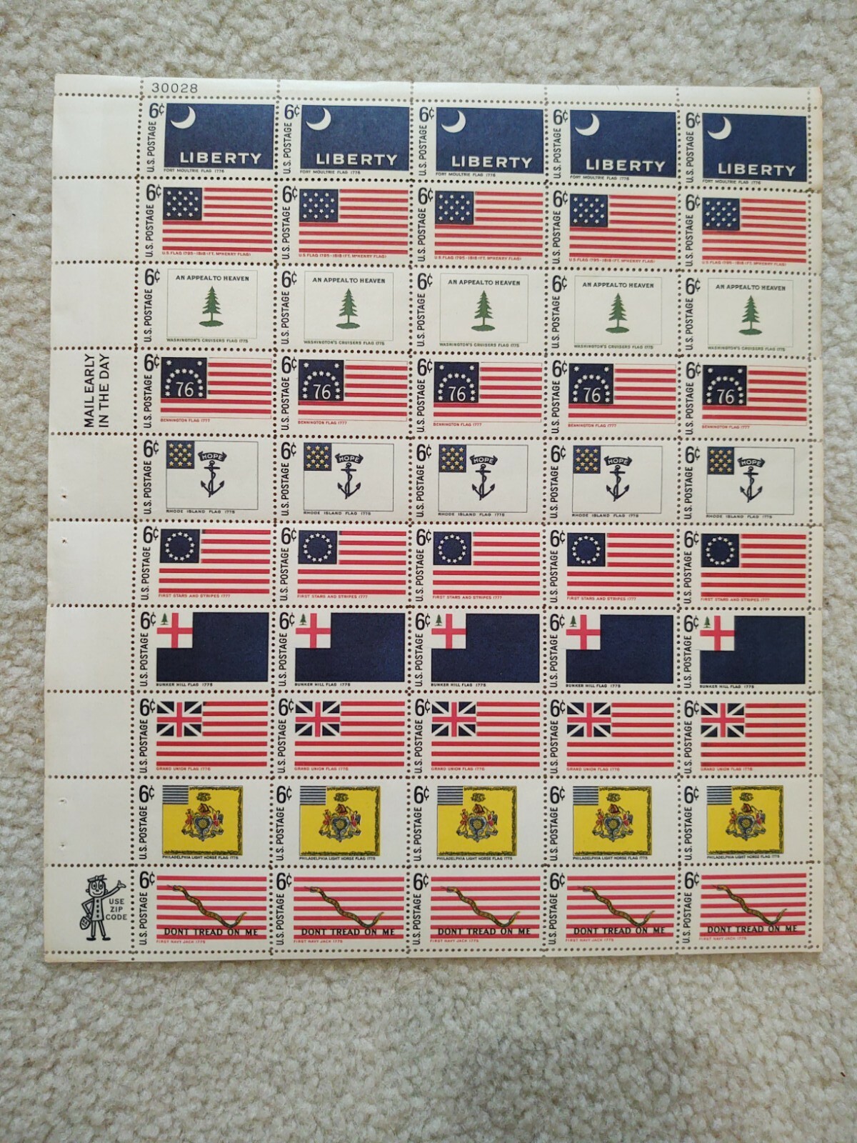 US Stamps – Full Sheets, Lot of 10 Mint Sheets 5 cents – 22 cents, all MNH