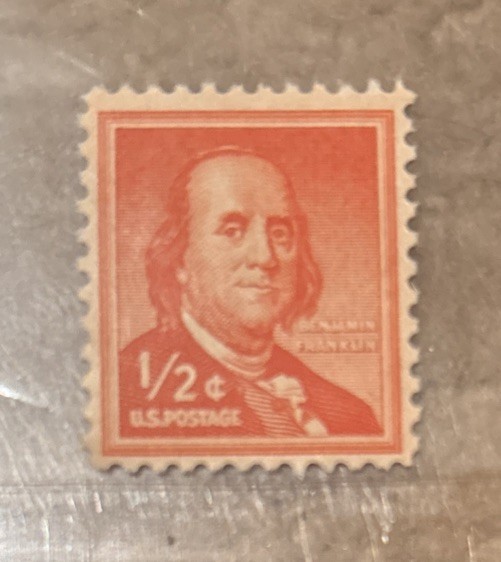 United States Postage 1/2 Cent Stamp Benjamin Franklin