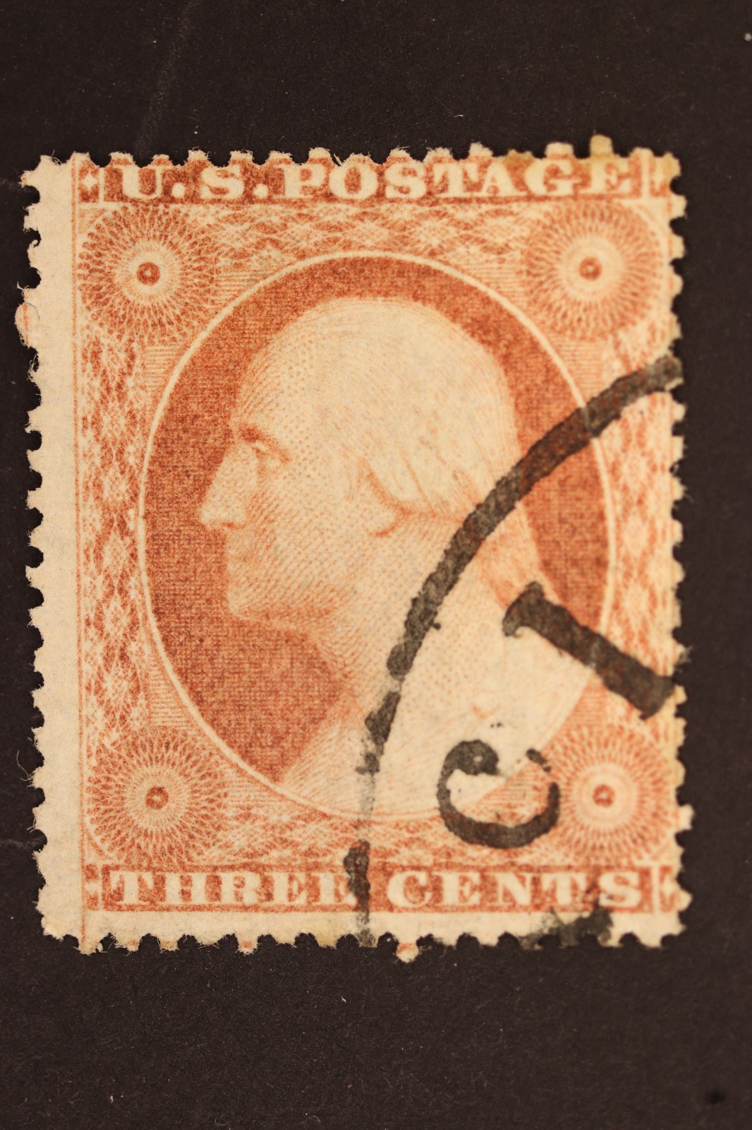 UNITED STATES POSTAGE STAMP 3 CENTS #26 CANCELED US