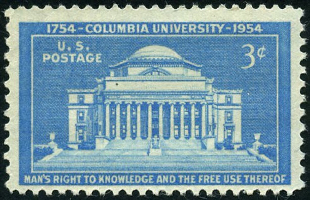 USA 1954 – Columbia University, 200th Anniv. 1754-1954 – Mnh Stamp – Scott #1029