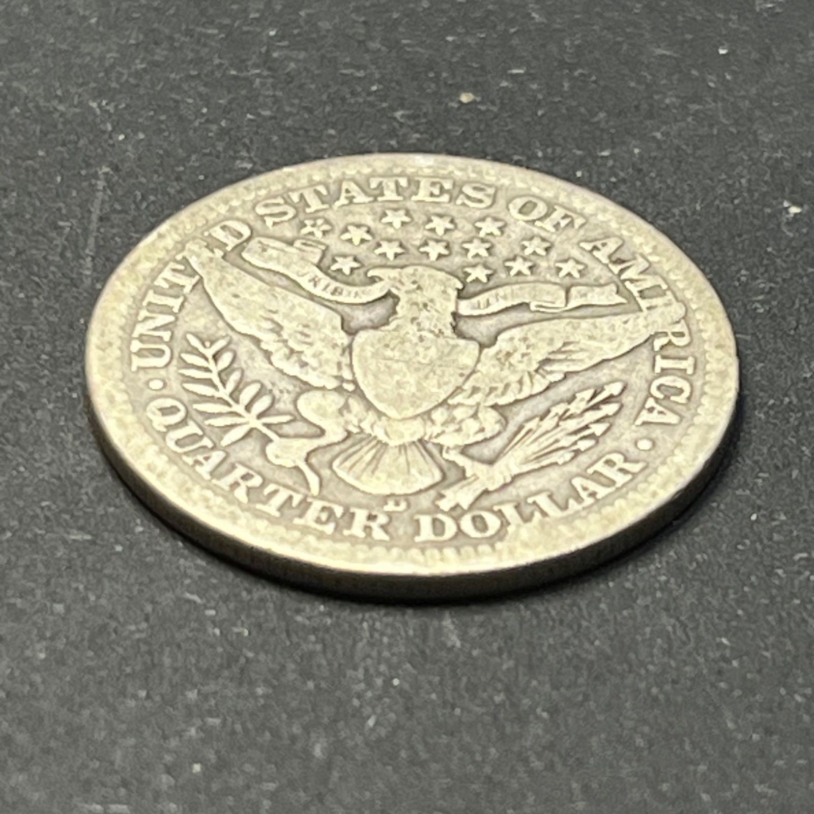 1916 Barber Quarter 25-cent Silver Coin, 90% Silver, USA, Management Number 72